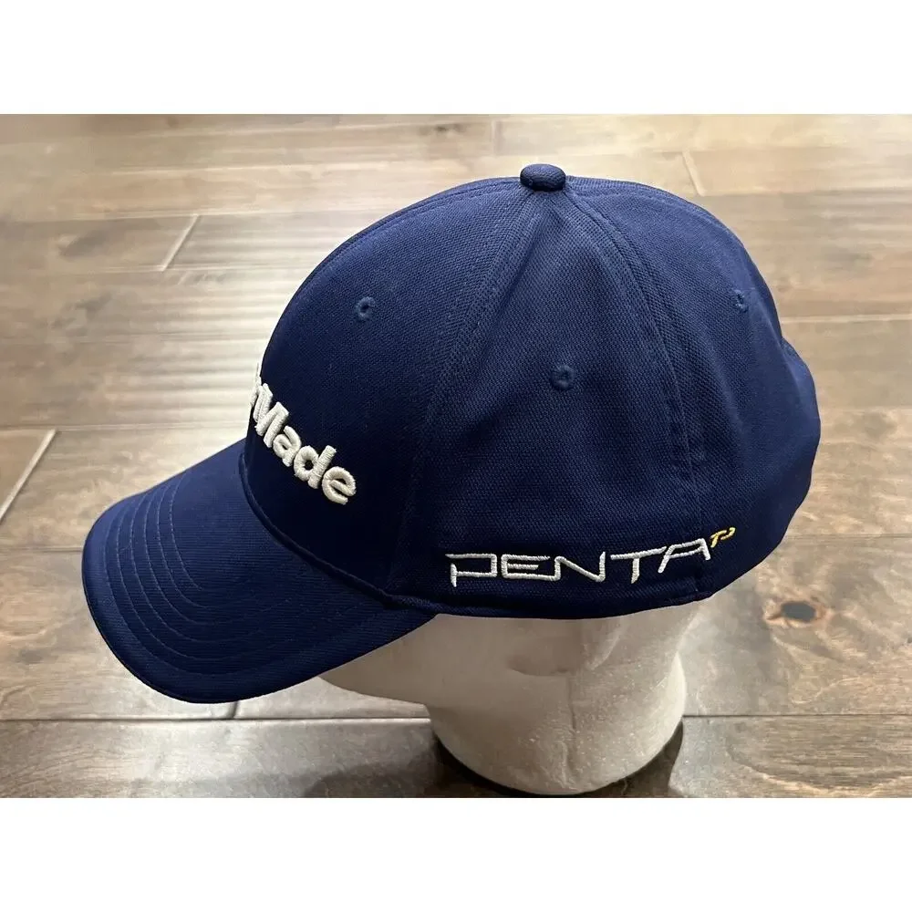 Adidas Taylormade Mens Blue Fitted Stretch Fit Flex Hat Size S/M Baseball Cap